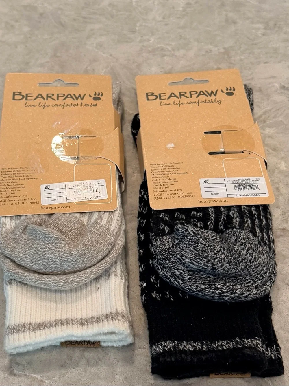 NWT Bearpaw Cozy Knit Boot Socks Set Multi Texture Soft Pattern Ladies 5-10